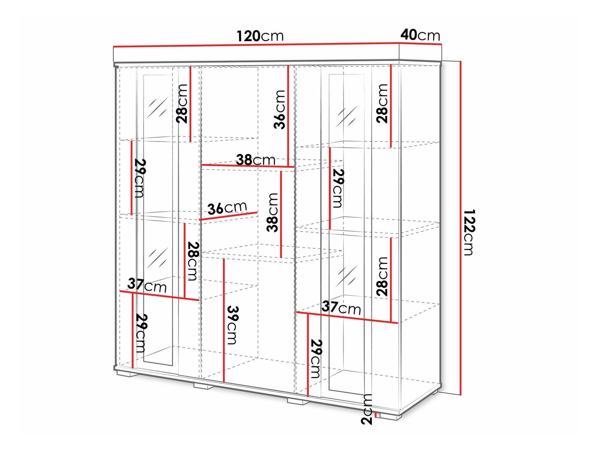 Buffet Torcame 100 (Chêne wotan + Blanc brillant)