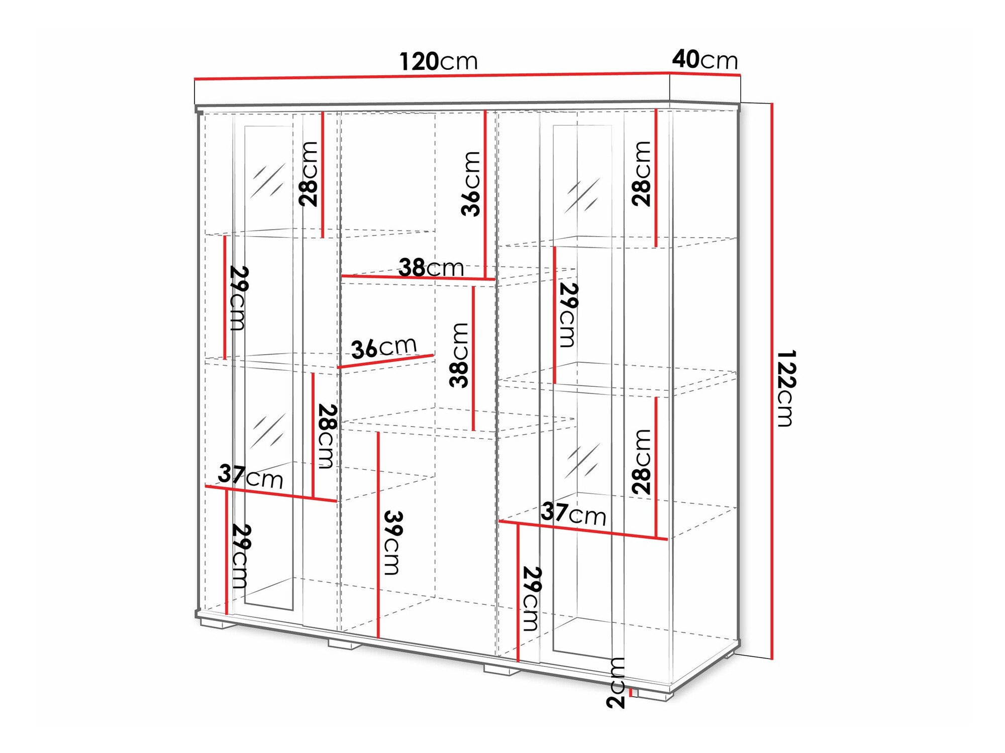 Buffet Torcame 100 (Chêne wotan + Blanc brillant)