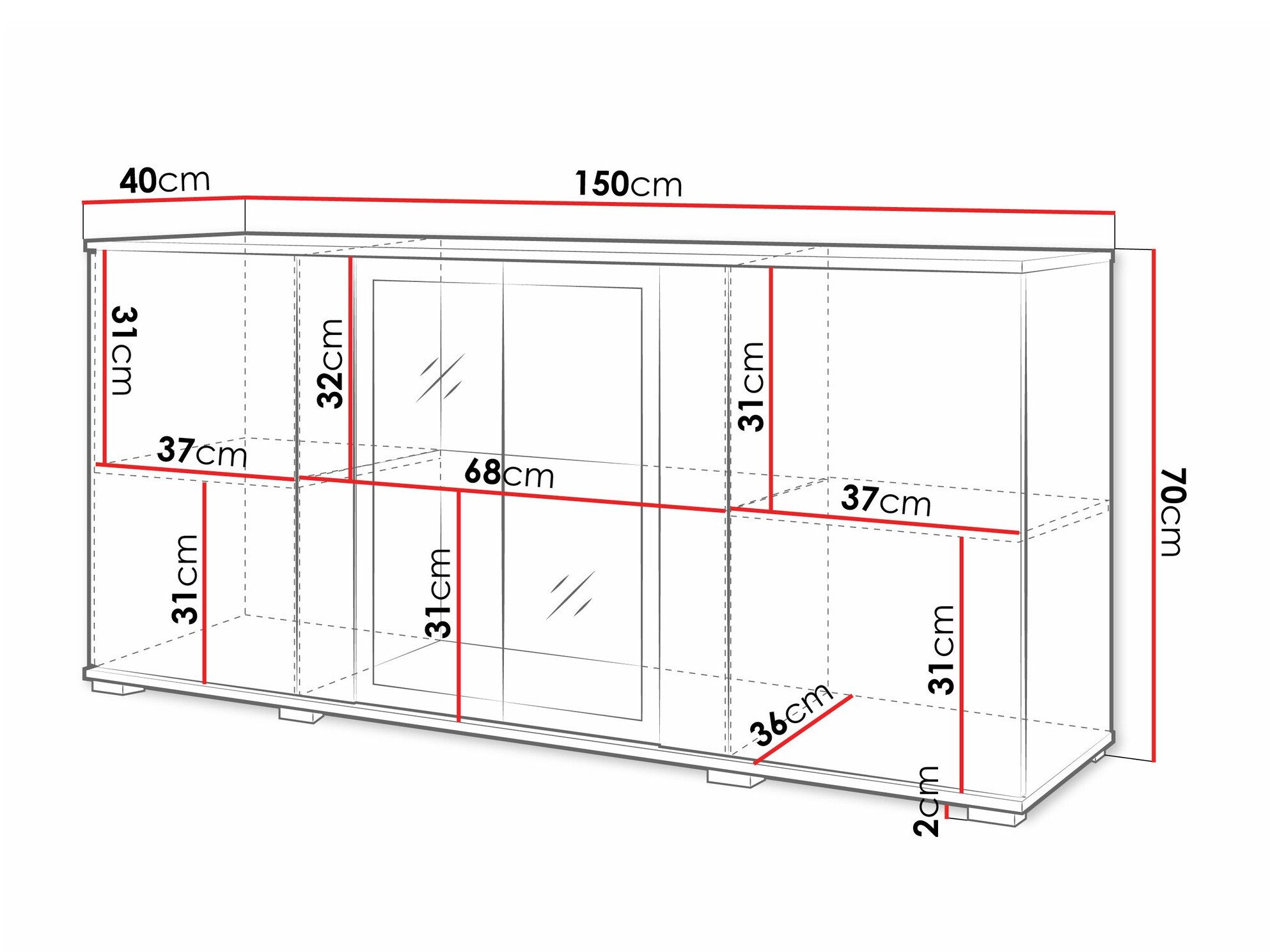 Buffet Torcame 102 (Noir)