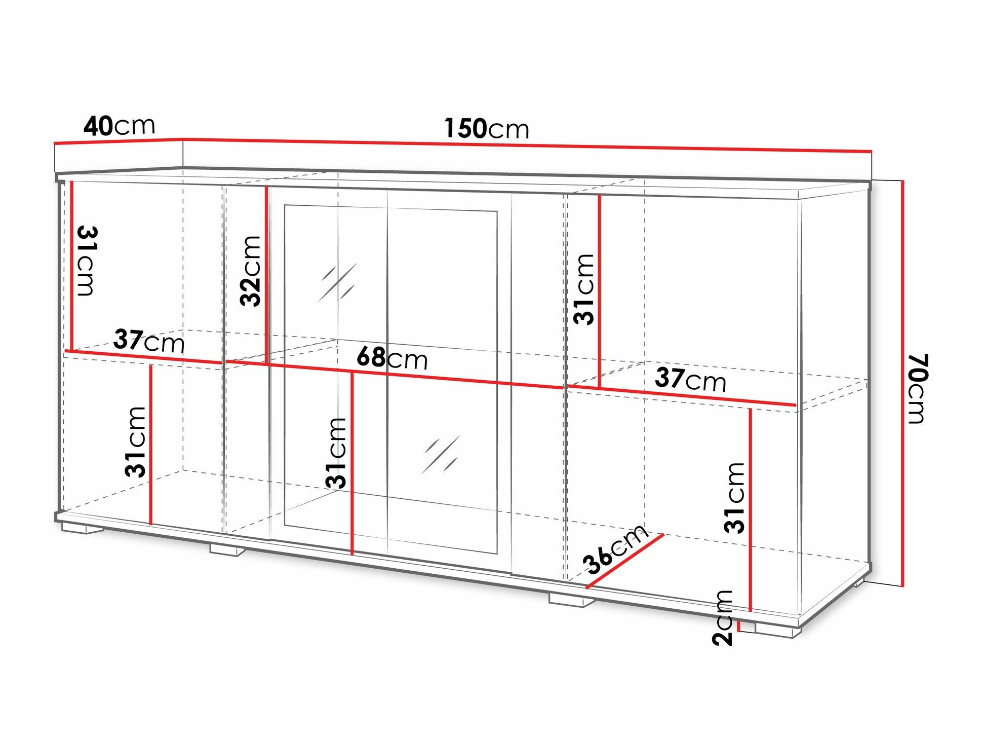 Buffet Torcame 102 (Noir)
