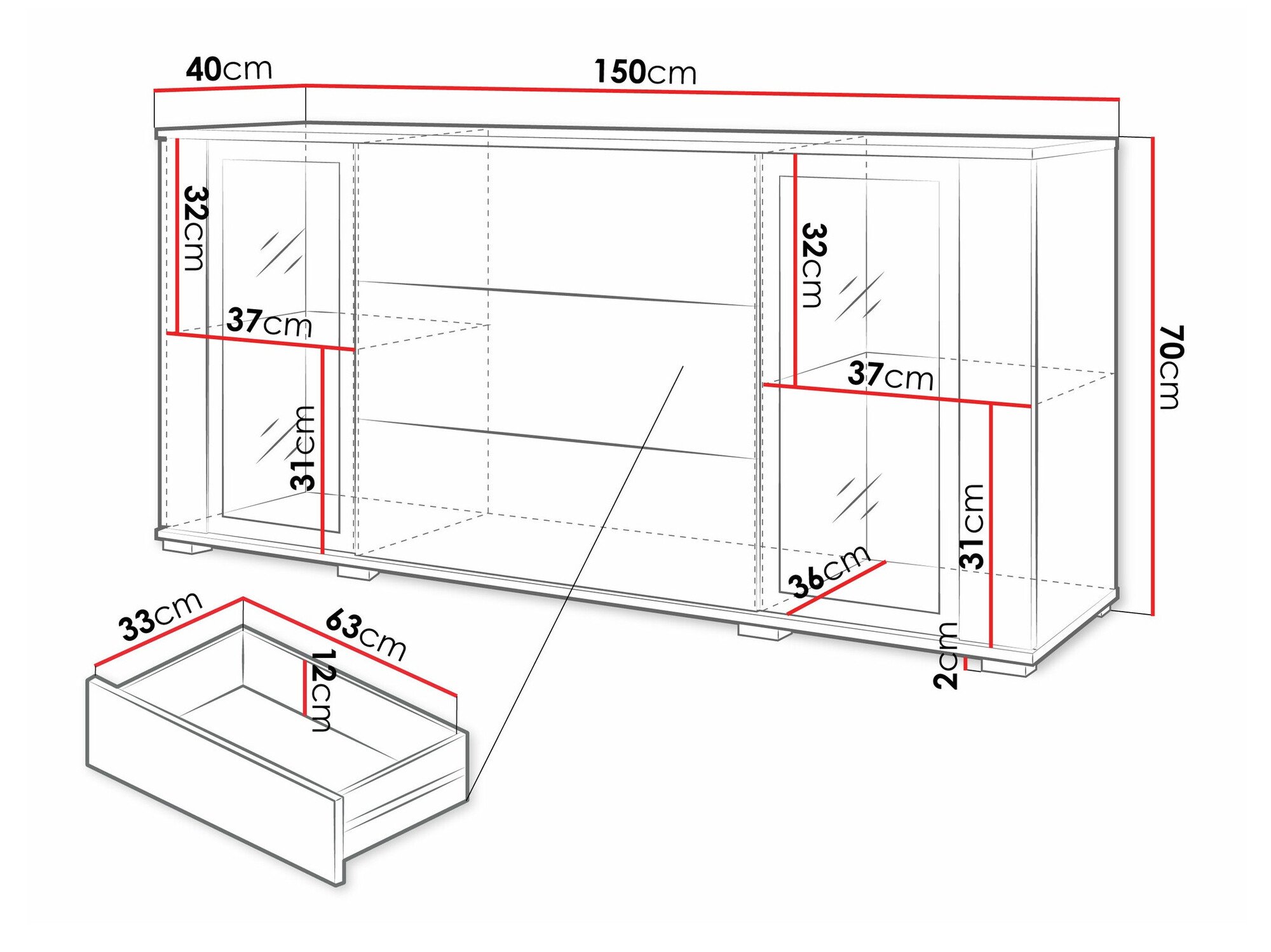 Commode Torcame 101 (Chêne wotan)