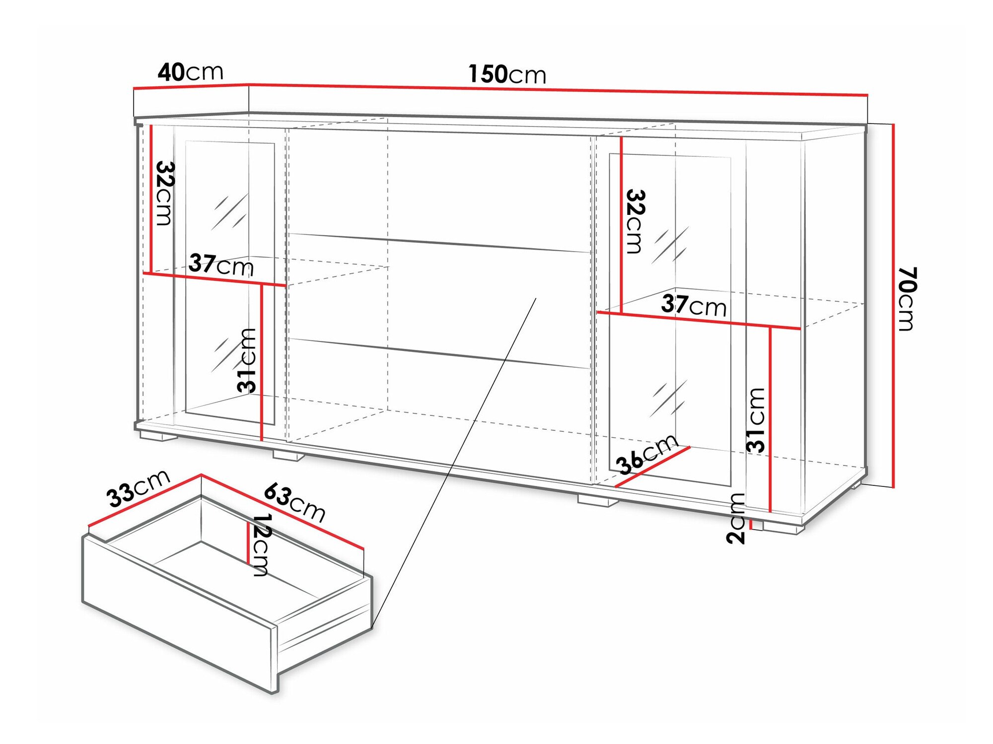 Commode Torcame 101 (Chêne wotan)