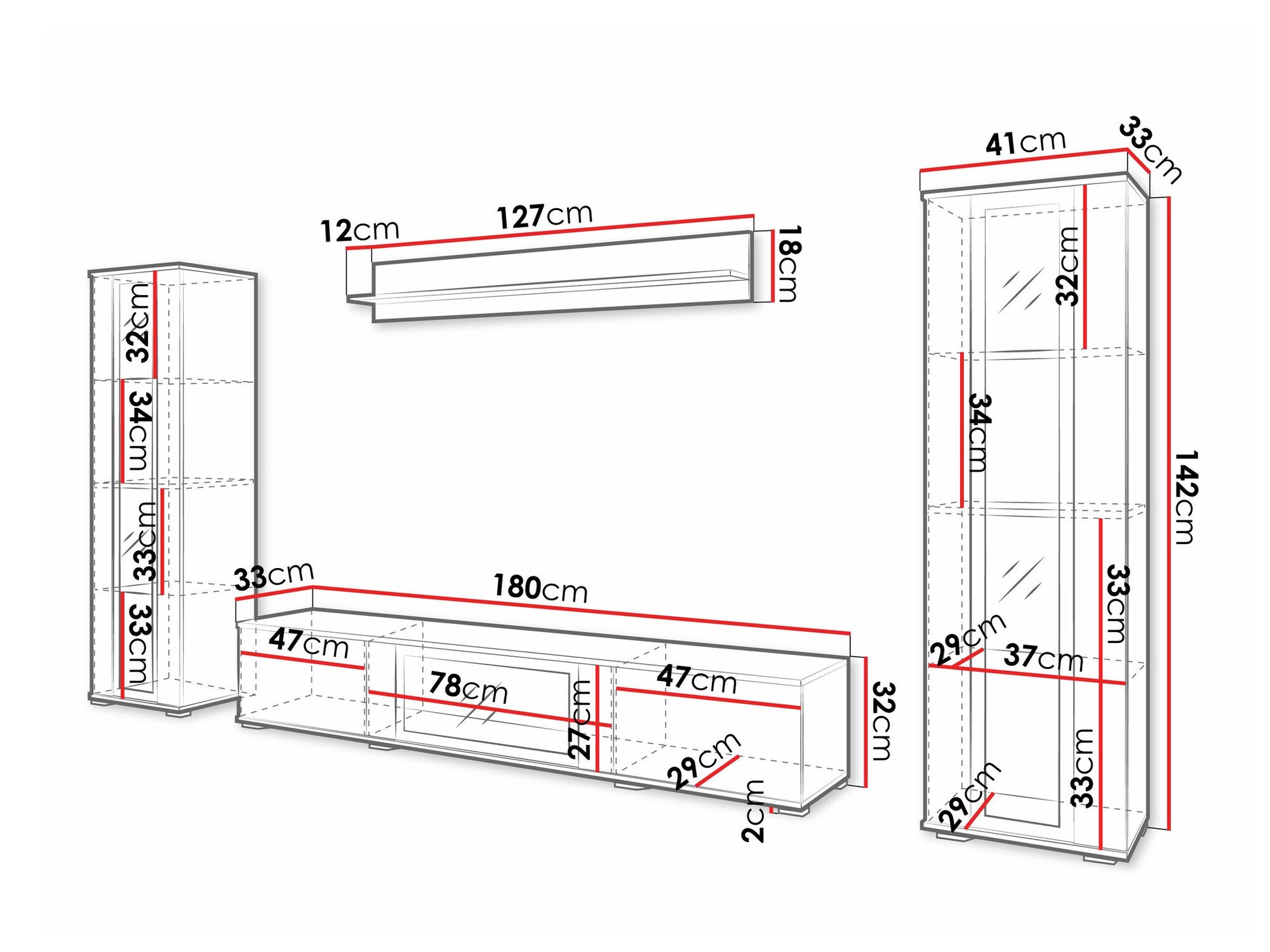 Ensemble de salon Torcame 103 (Noir)