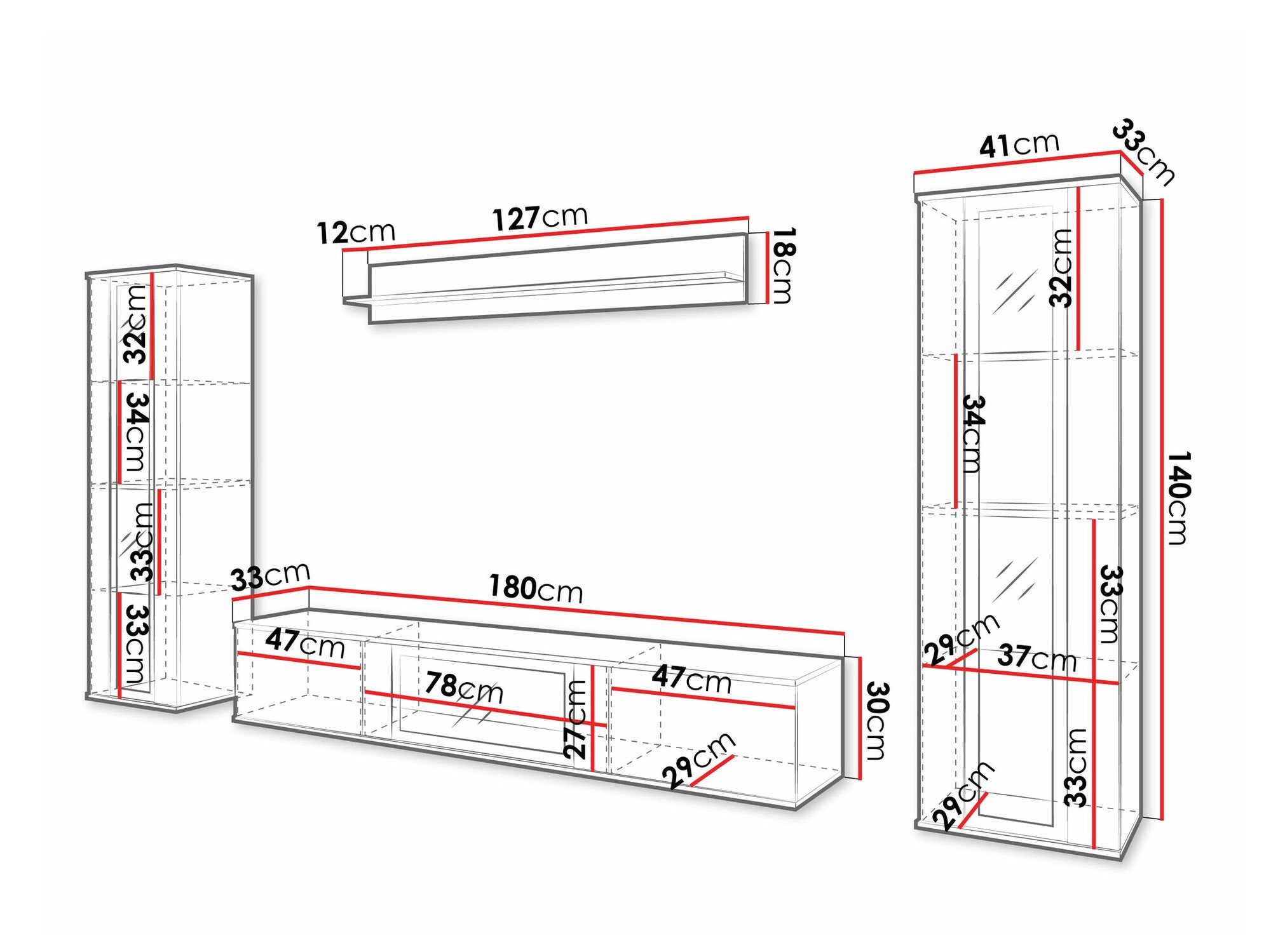 Ensemble de salon Torcame 103 (Noir)