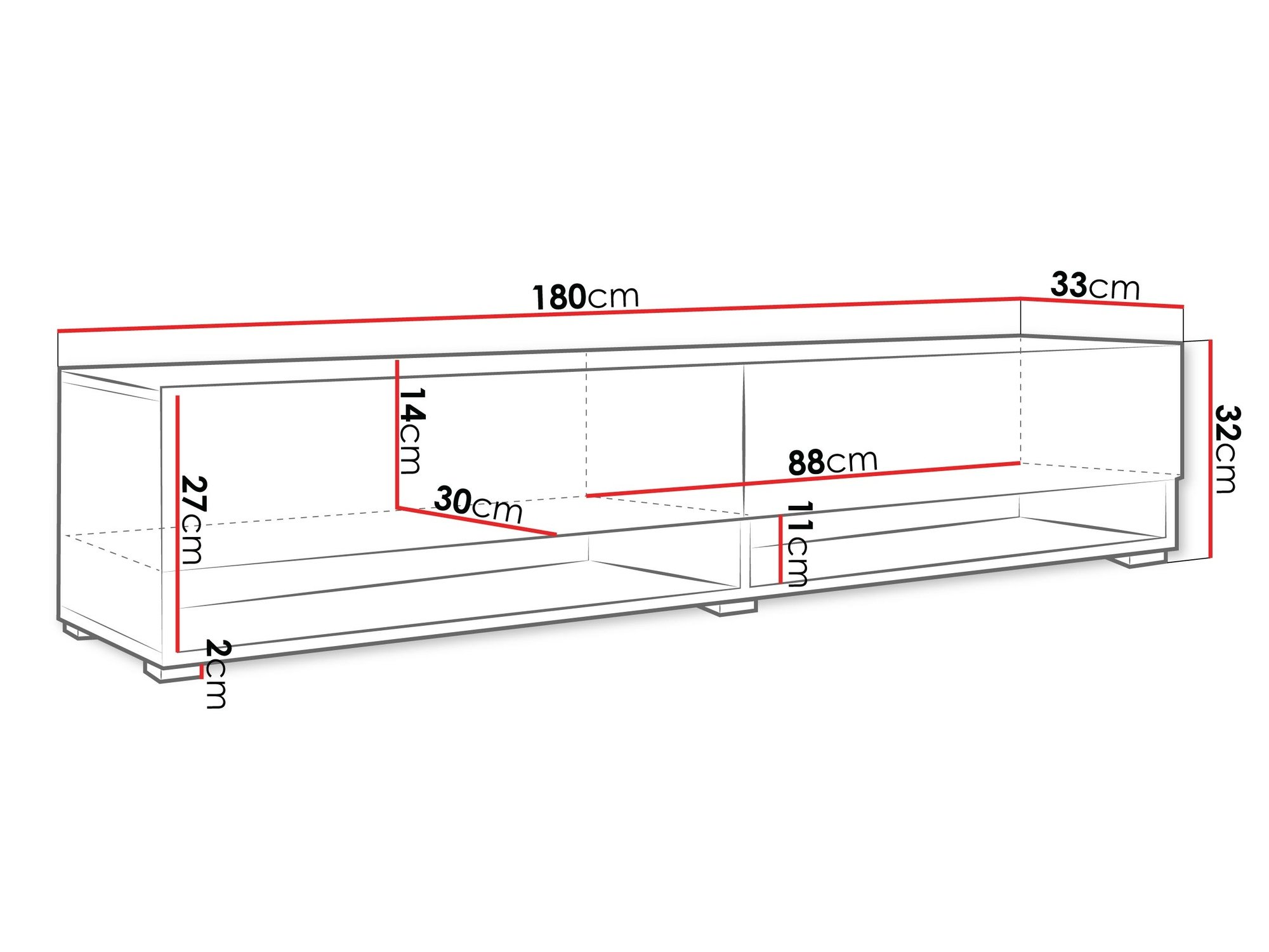 Meuble TV Sarasota 119 (Graphite)