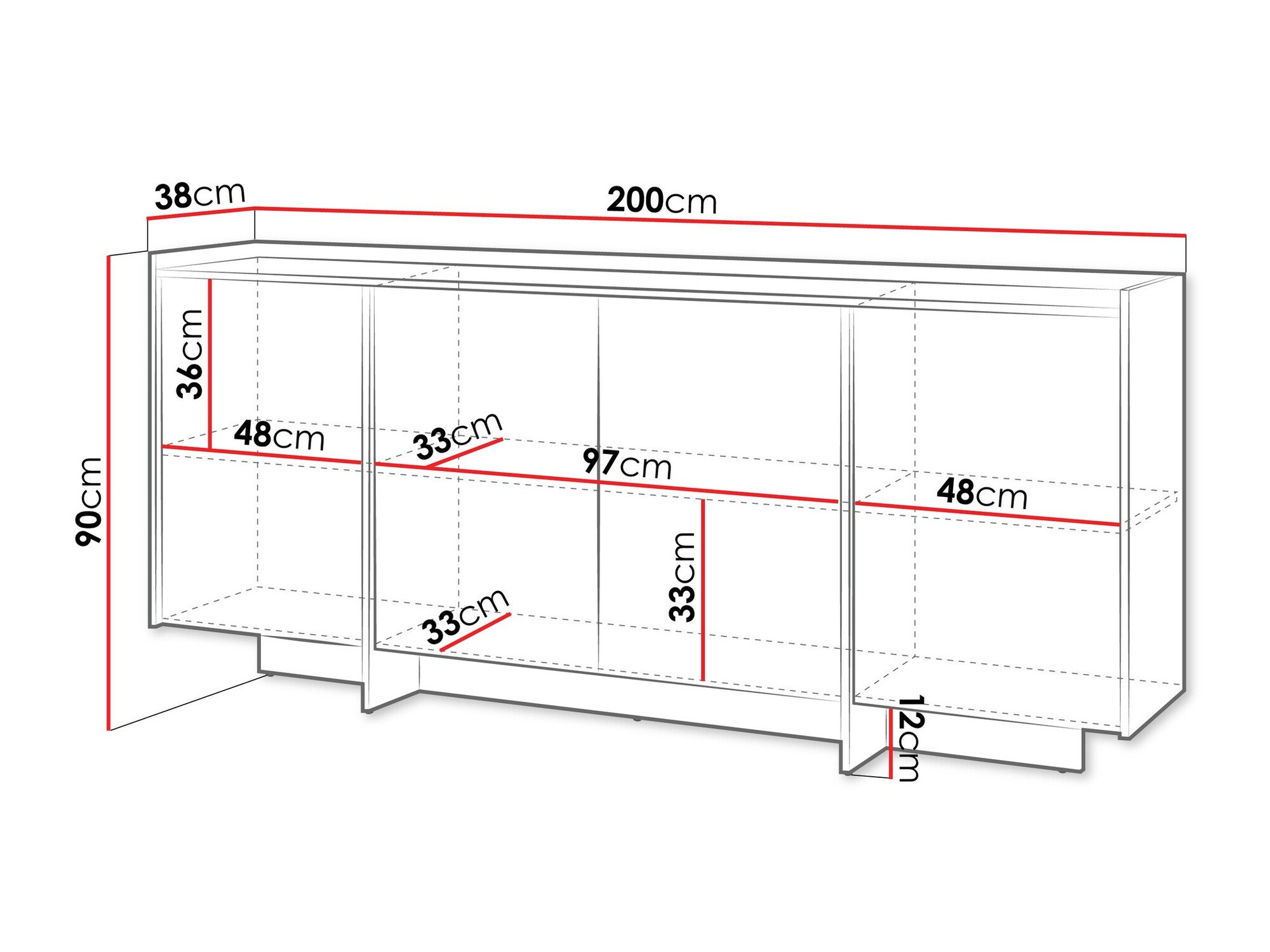 Buffet Filus (Chêne foncé)