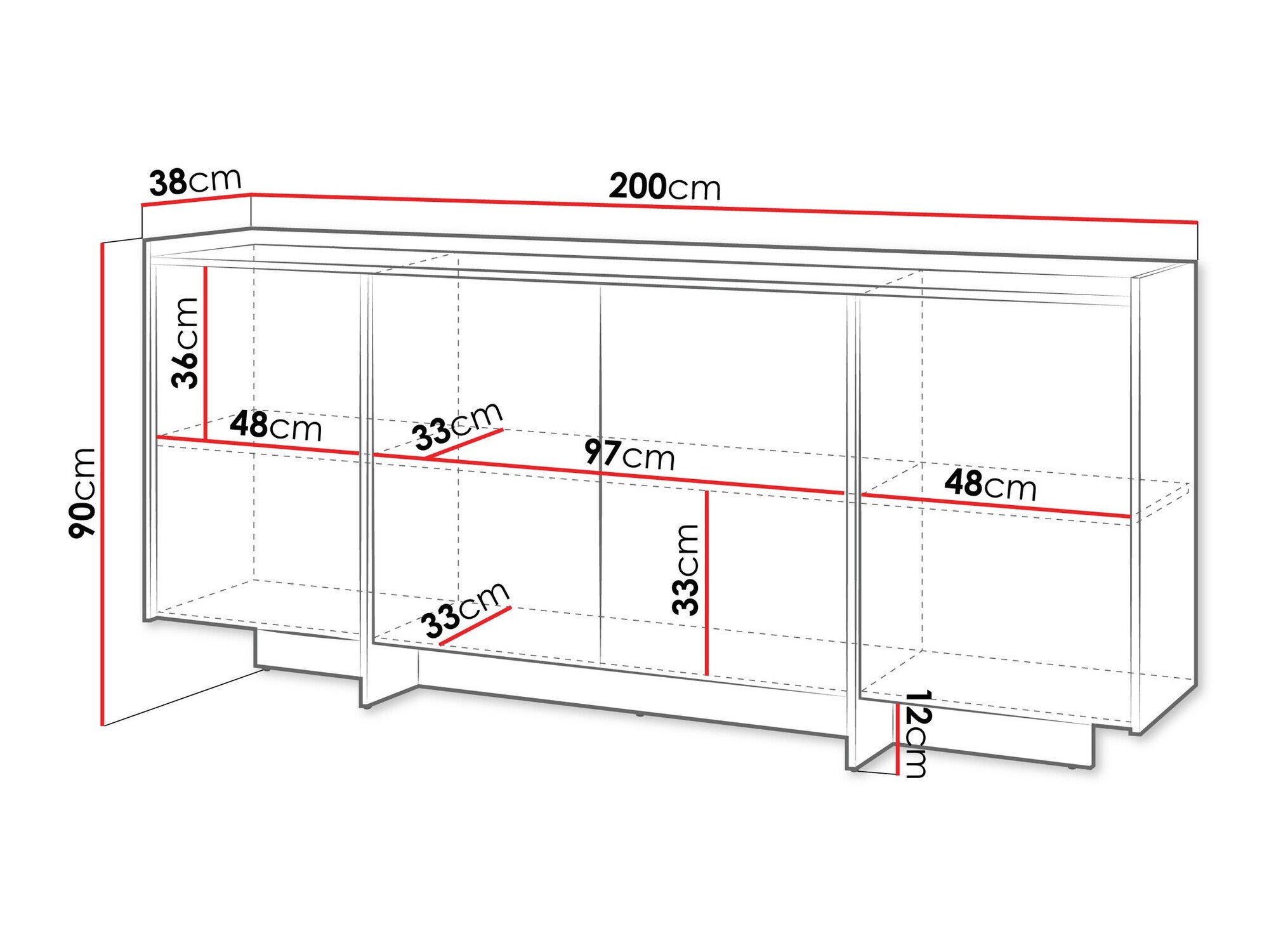 Buffet Parma 104 (Chêne)