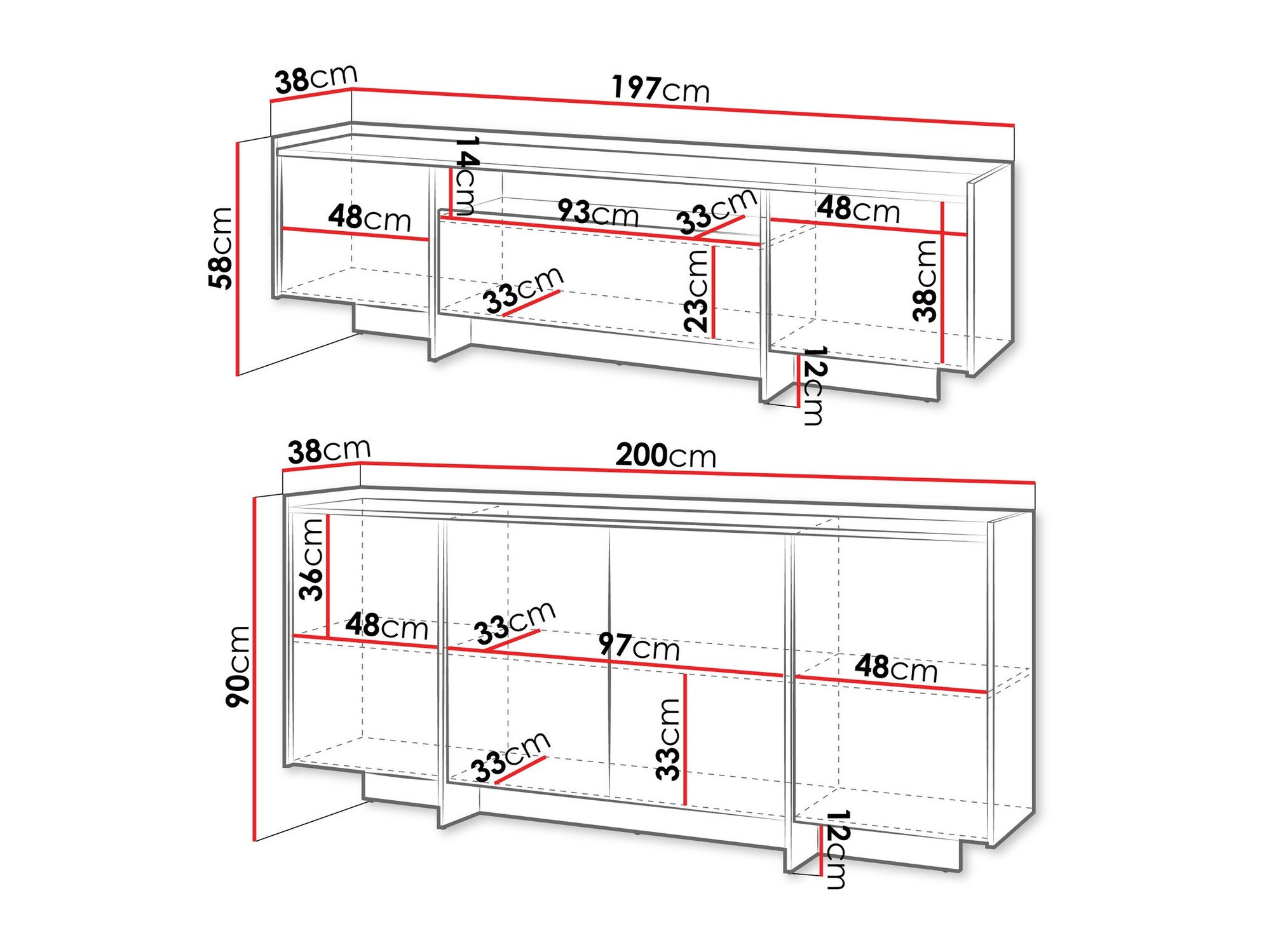 Ensemble de salon Filus (Chêne foncé)