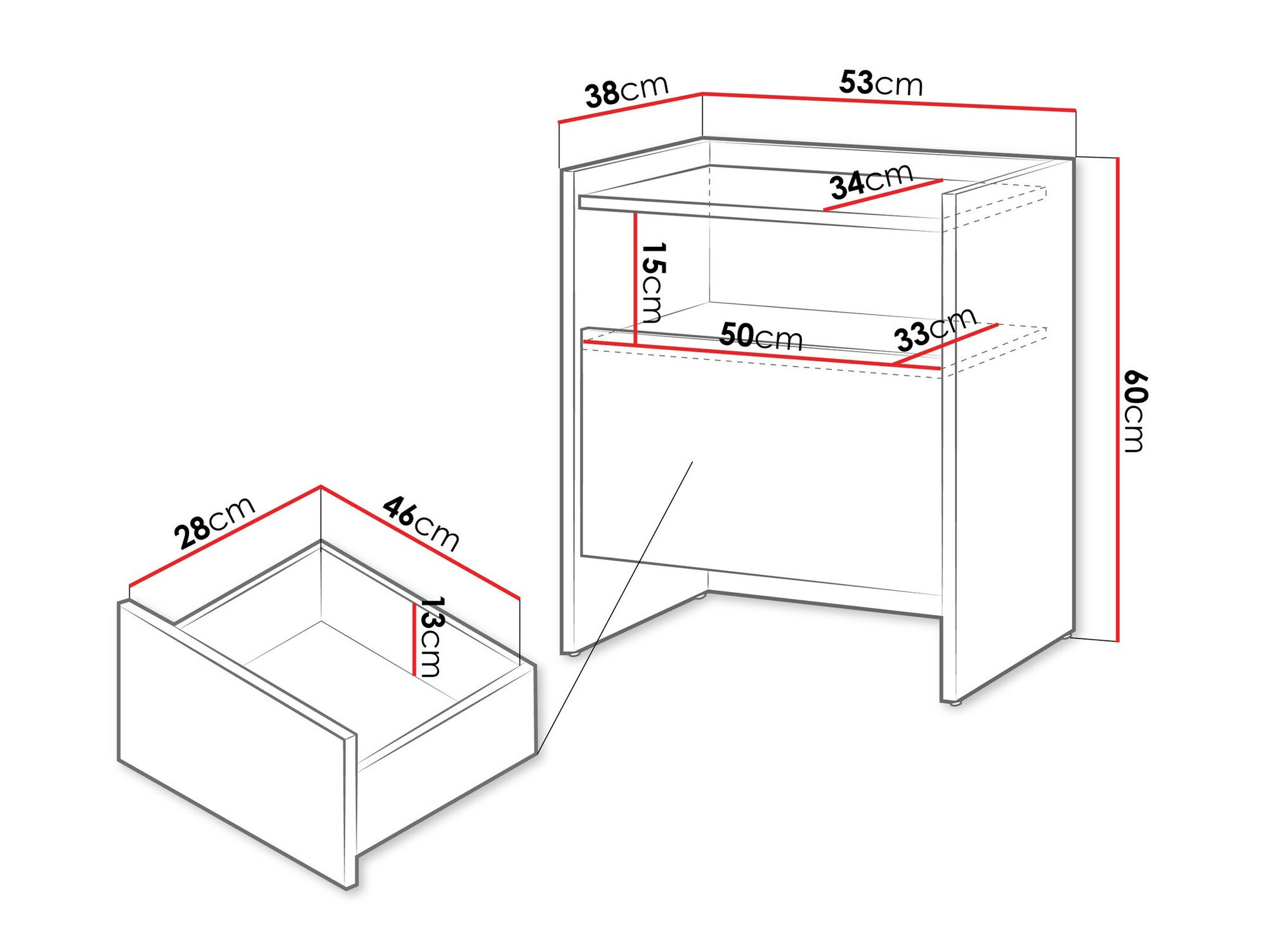 Table de chevet Filus (Chêne)