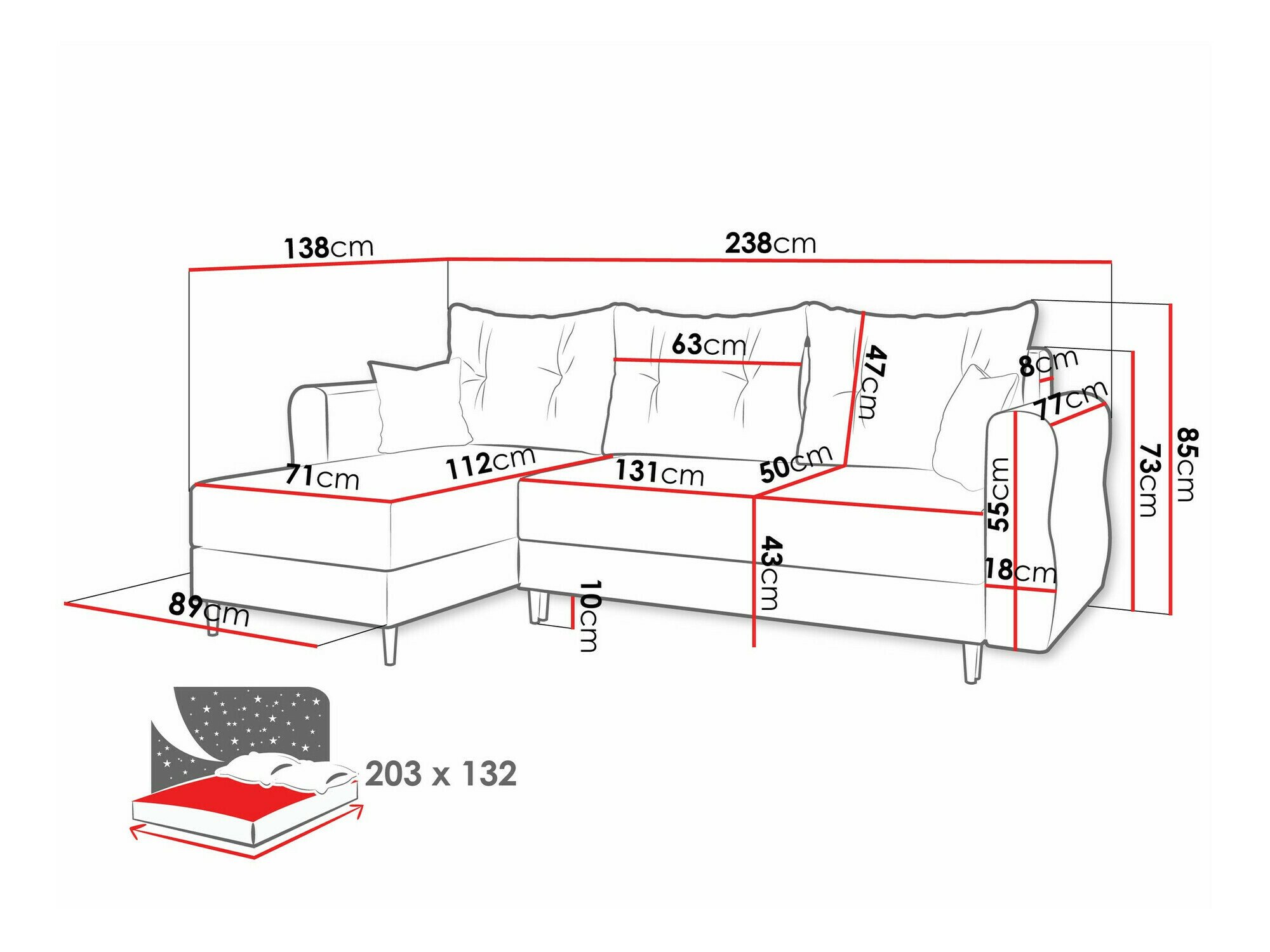 Canapé d'angle Veldala 102 (Manila 14)