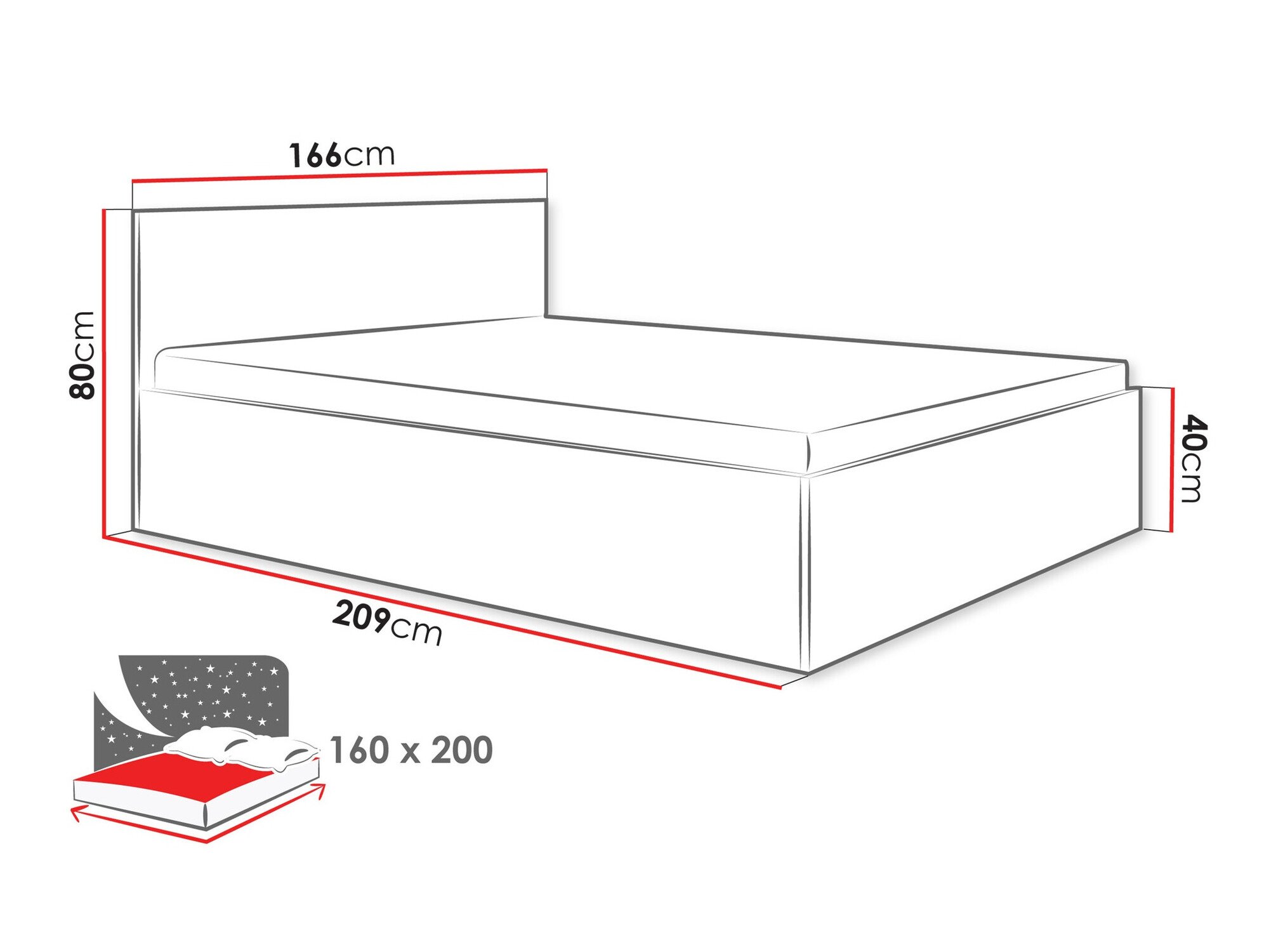 Lit Comfivo Larmire 115