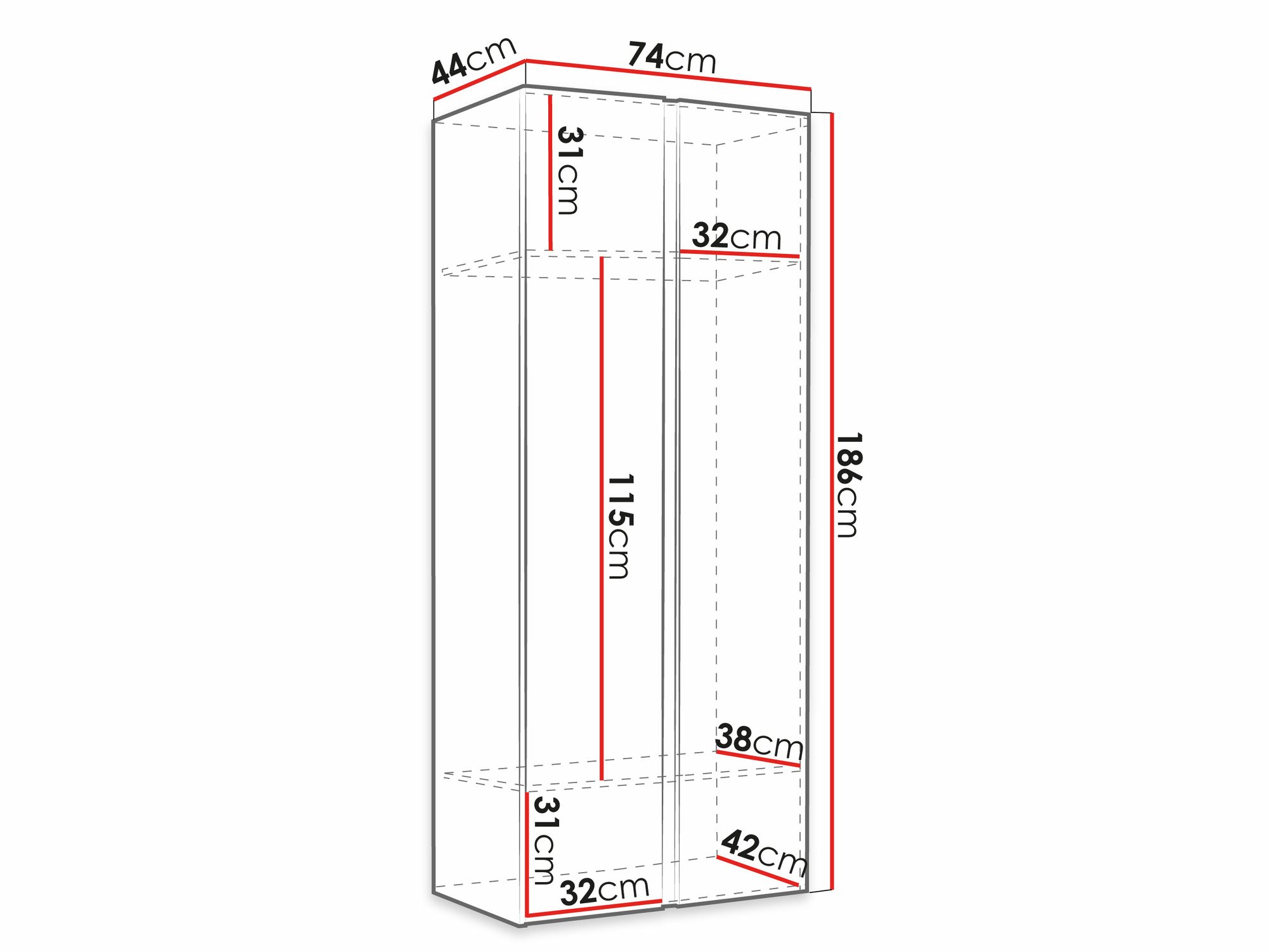 Armoire Hartford 396 (Noir)