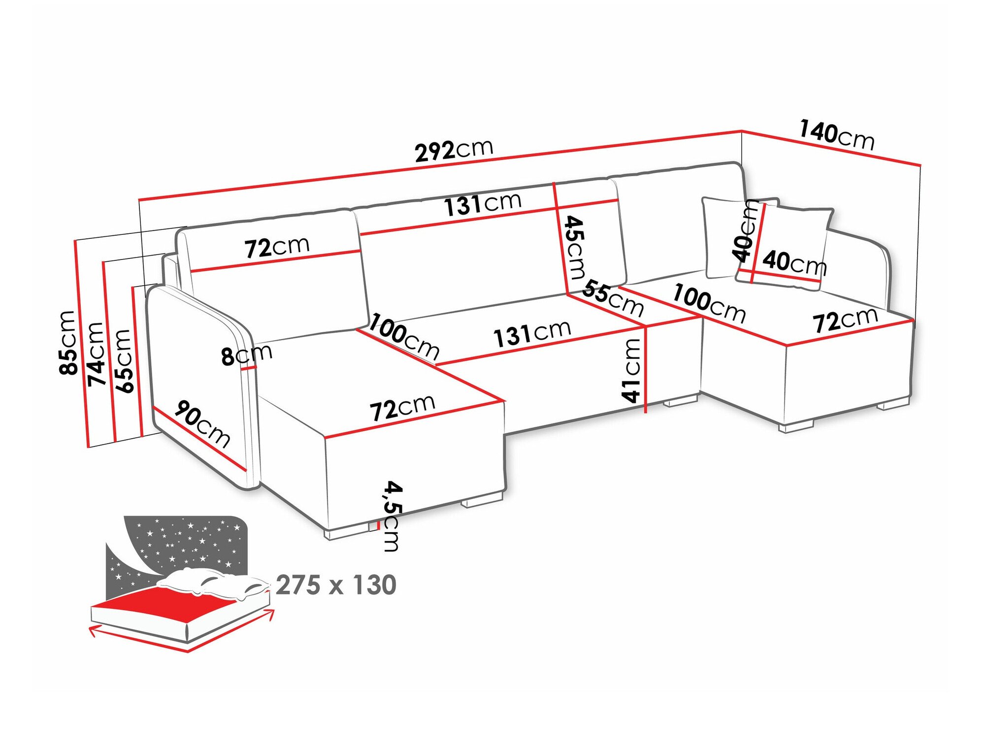 Canapé d'angle Columbus 246 (Velo 621)