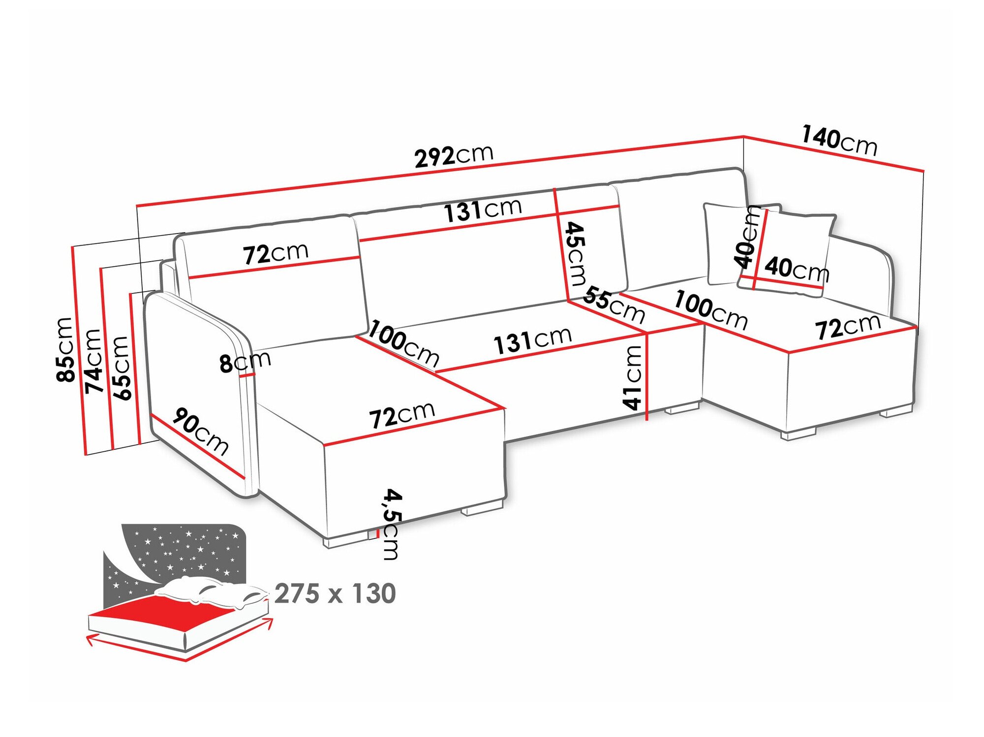 Canapé d'angle Columbus 246 (Velo 625)