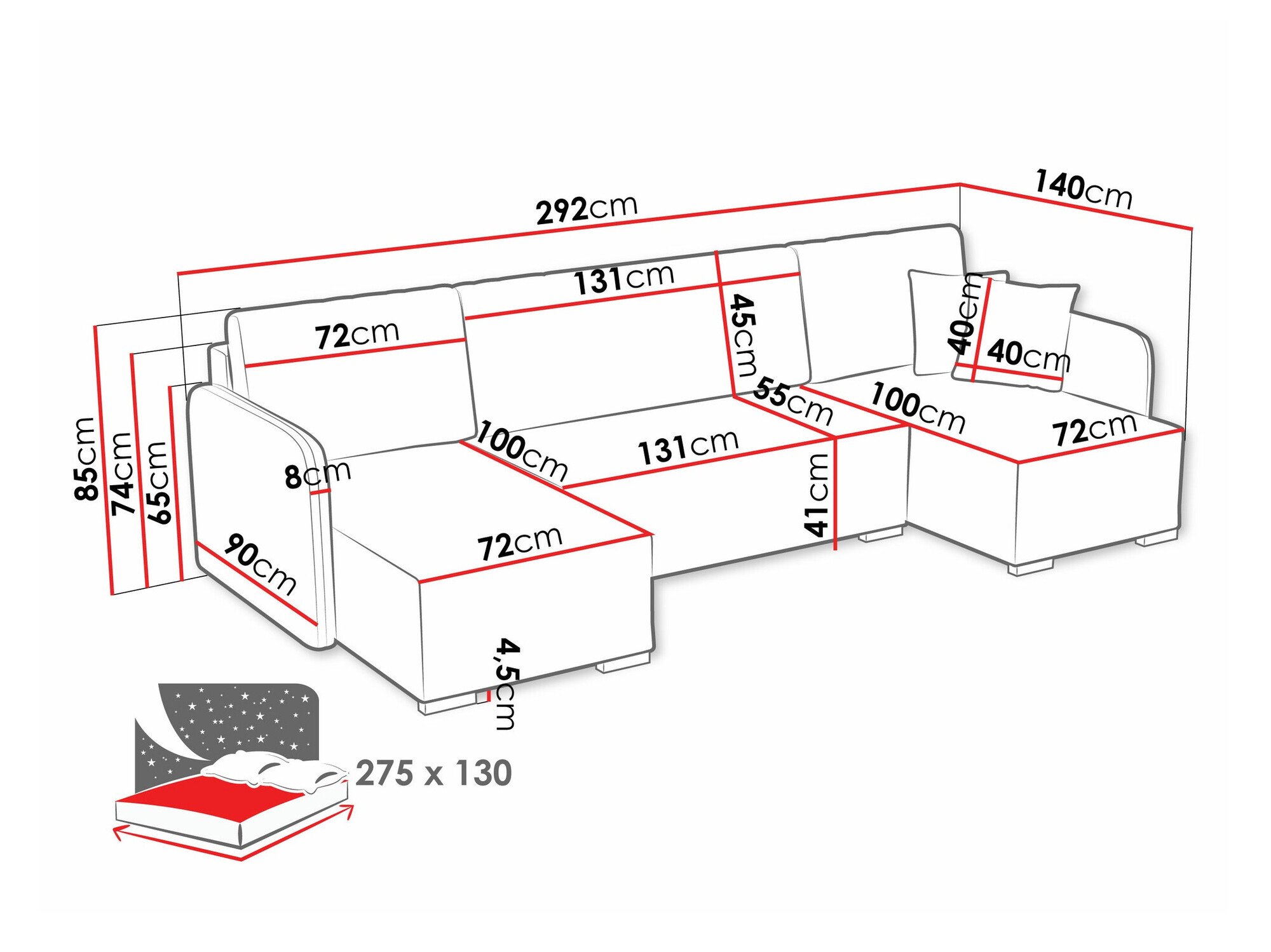Canapé d'angle Columbus 246 (Velo 627)