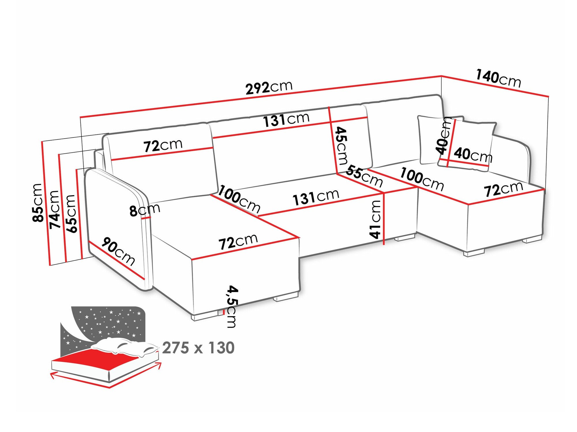 Canapé d'angle Columbus 246 (Velo 633)