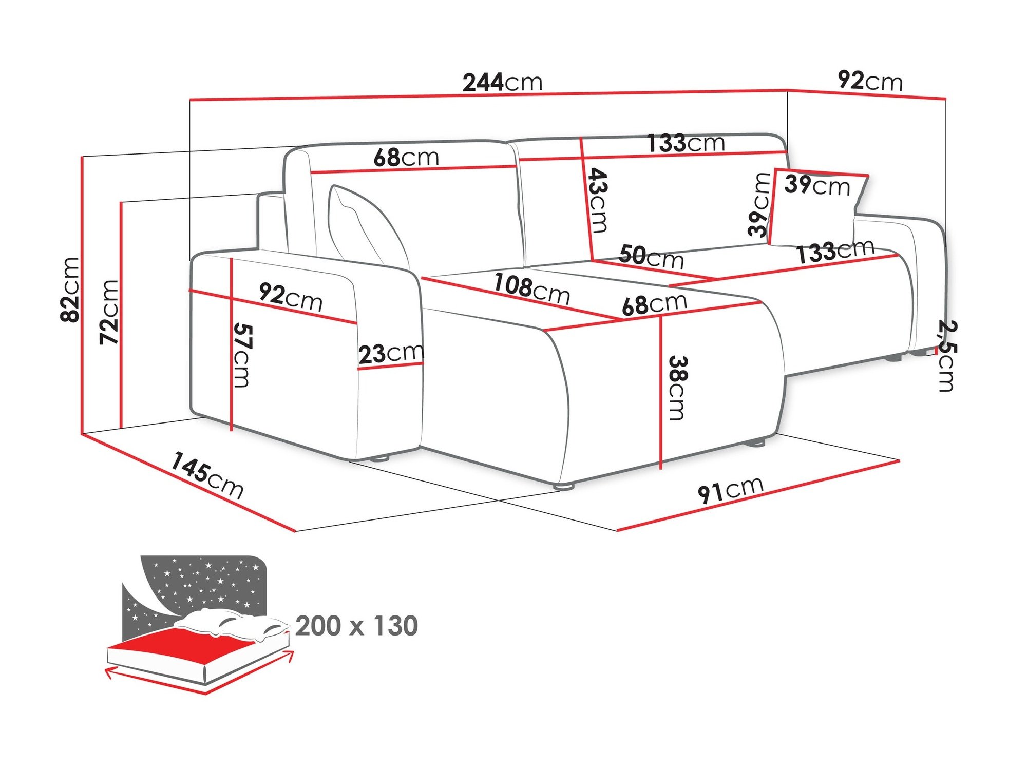 Canapé d'angle Shelton 102 (Lima 46)