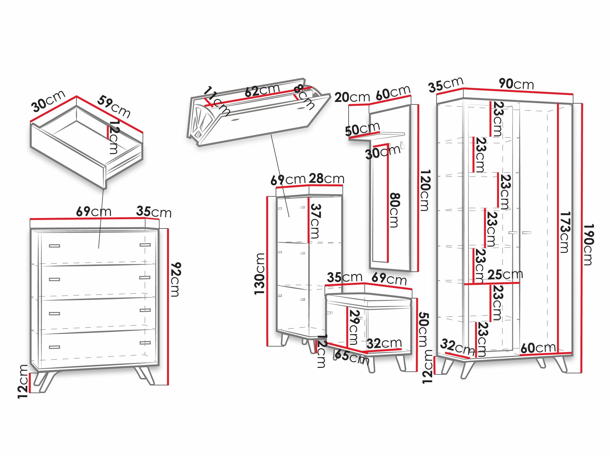 Meuble d'entrée Levtena 105