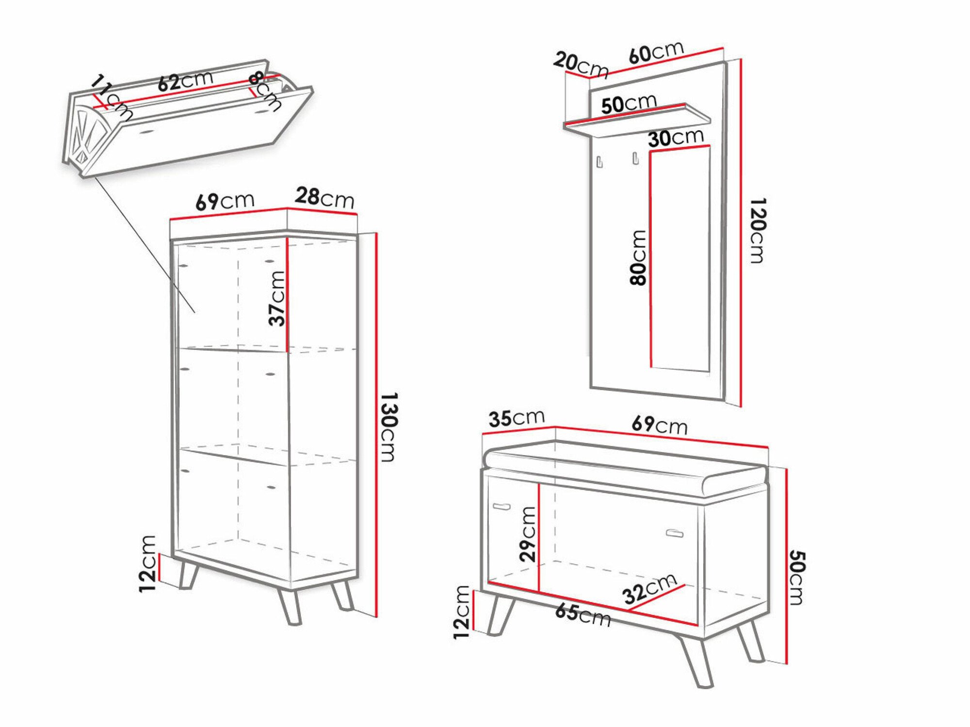 Meuble d'entrée Levtena 106