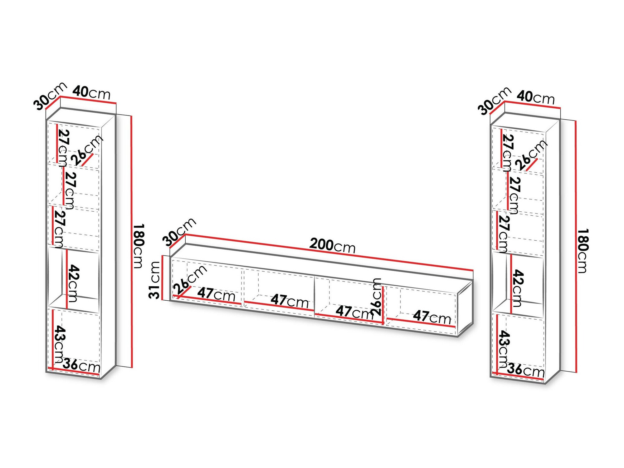 Ensemble de salon Species III (Noir)