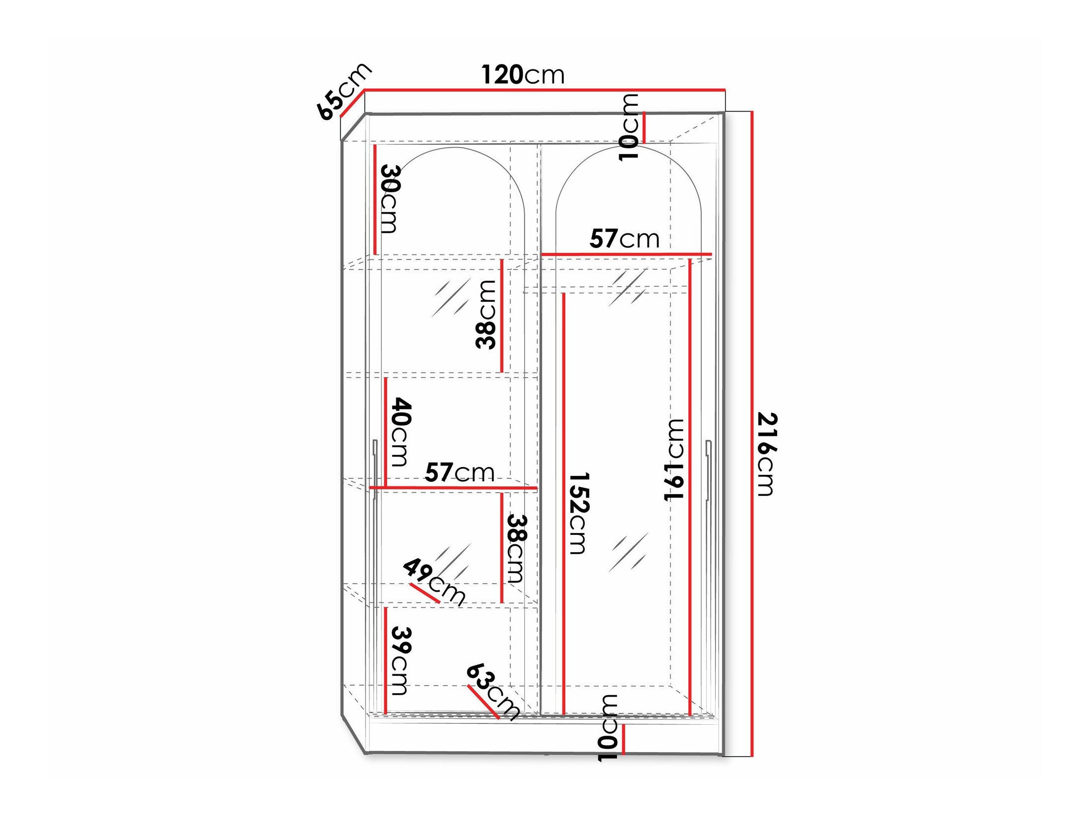 Armoire Toledo 130 (Blanc)