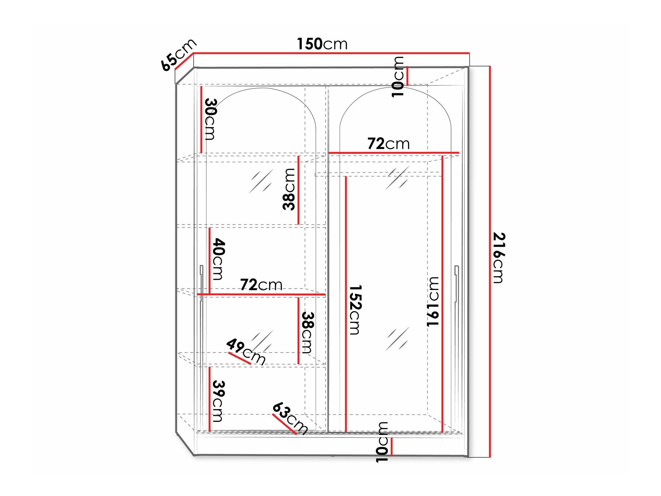 Armoire Toledo 131 (Blanc)
