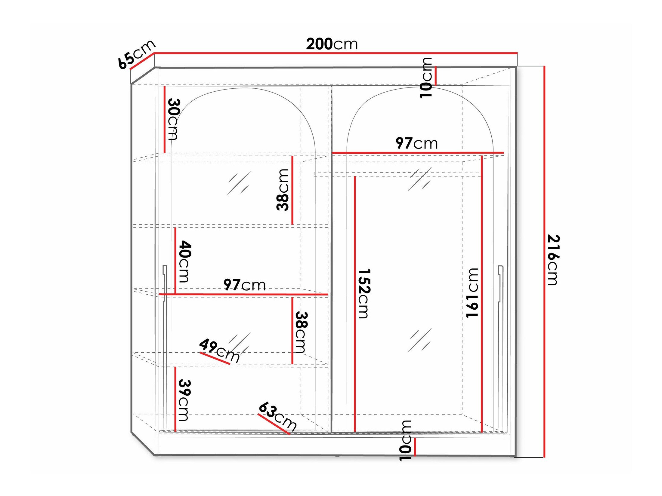 Armoire Toledo 133 (Blanc)