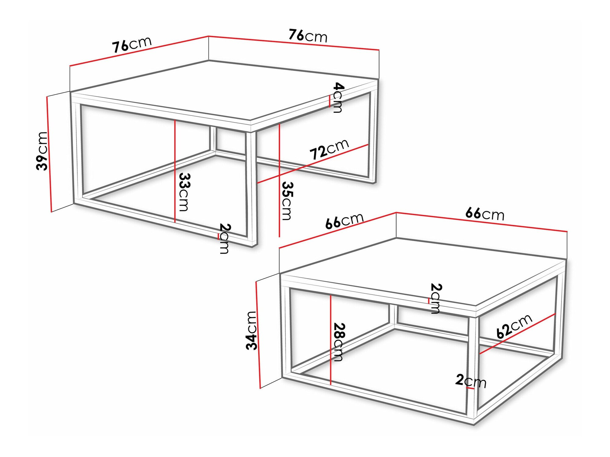 Ensemble tables basses Oswego 133 (Cachemire)