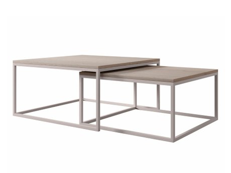 Ensemble tables basses Oswego 133 (Clair bois + Cachemire)