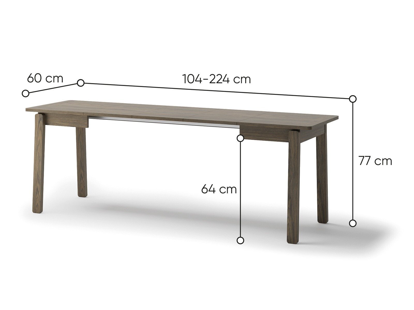 Table Fresno 173 (Chêne foncé)