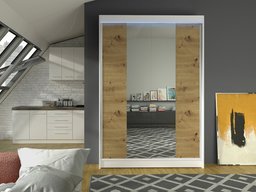 Armoire Closico Salvor II (Blanc + Chêne Artisan)