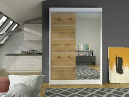 Armoire Closico Salvor III (Blanc + Chêne Artisan)