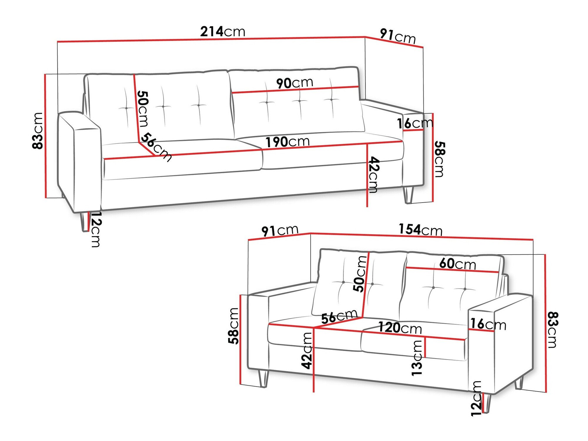 Ensemble de canapés Temple 112
