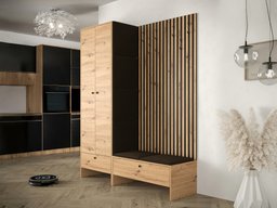 Meuble d'entrée Donio III (Chêne Artisan + Manila 04)