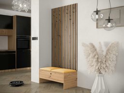 Meuble d'entrée Donio IV (Chêne Artisan + Manila 32)
