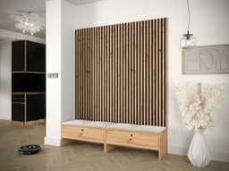 Meuble d'entrée Donio V (Chêne Artisan + Abriamo 3)