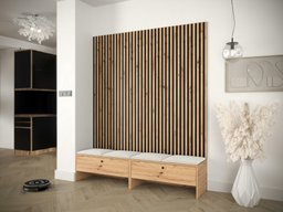 Meuble d'entrée Donio V (Chêne Artisan + Manila 02)