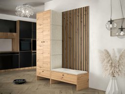 Meuble d'entrée Hartford 320 (Chêne Artisan + Abriamo 3)