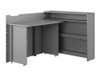 Bureau d'angle Concept Pro Lenart (Gris)
