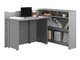 Bureau d'angle Concept Pro Lenart Levfere 101 (Gris)
