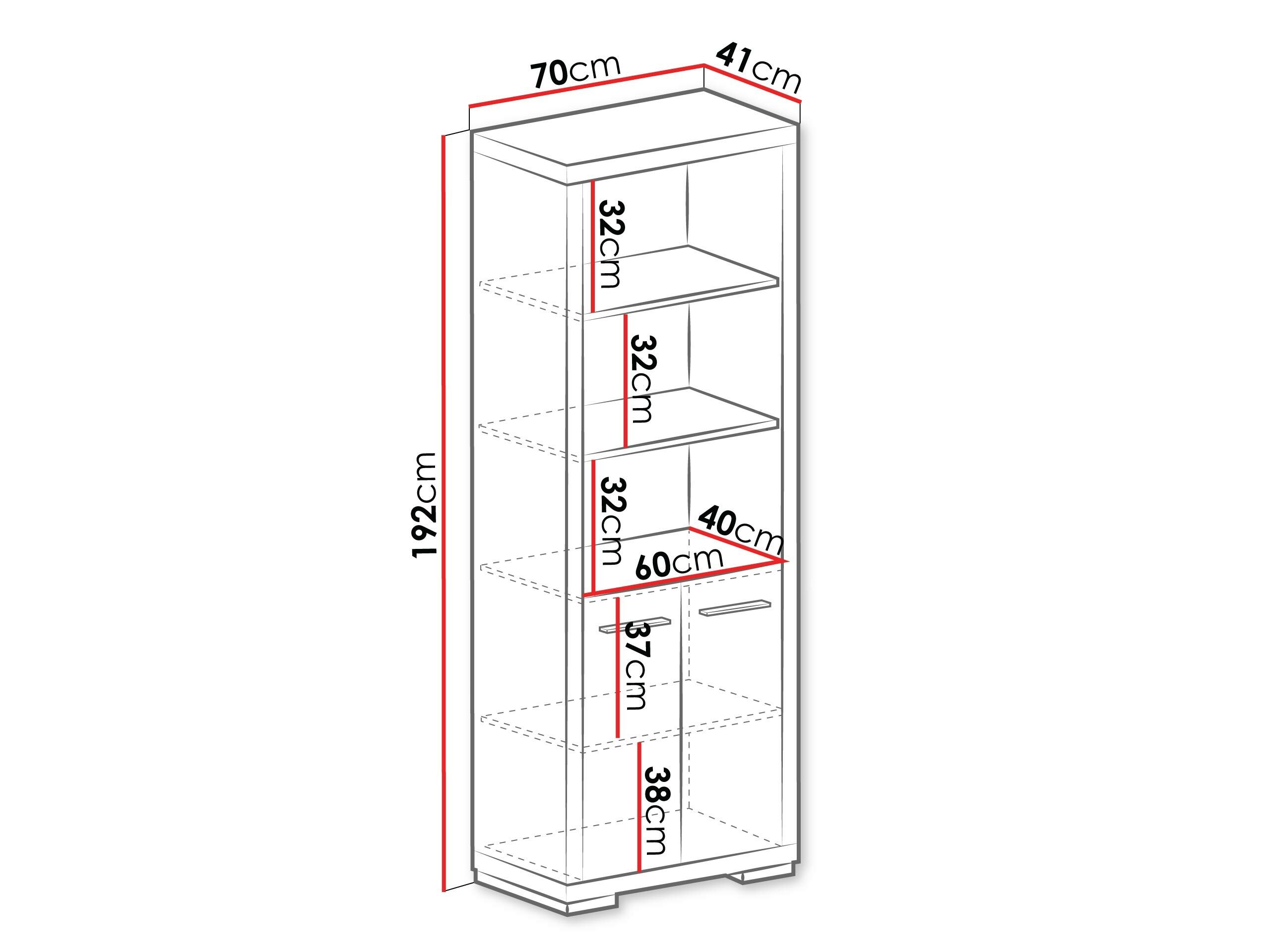 Étagère Fiomeri 124 (Chêne santana)