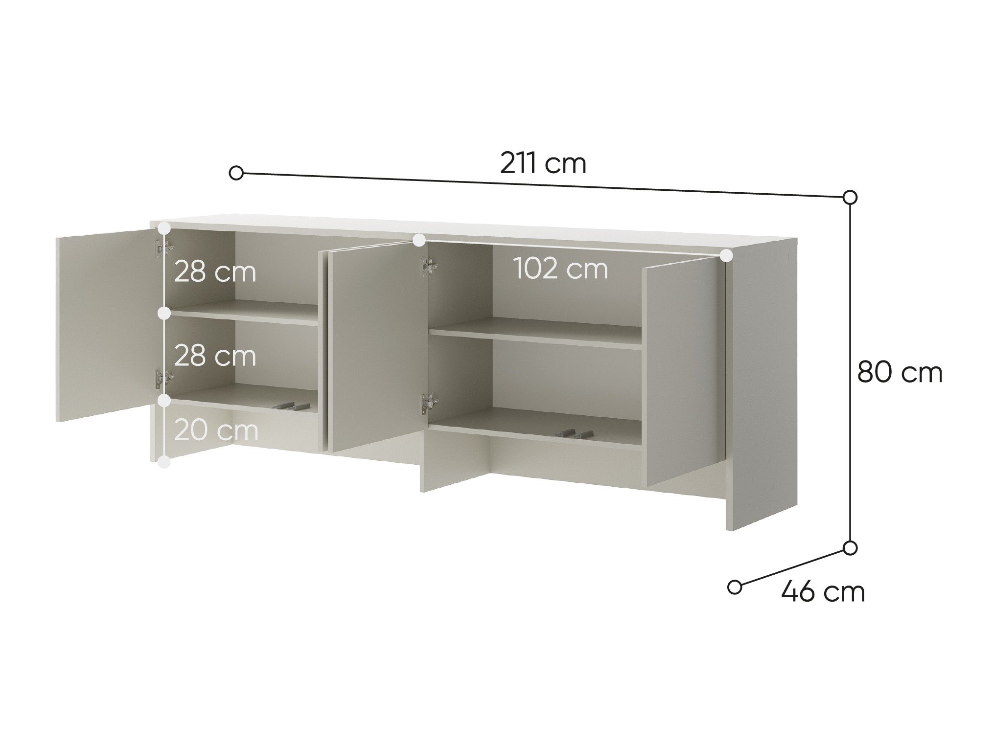Buffet Concept Pro Lenart Levfere 119 (Cachemire)