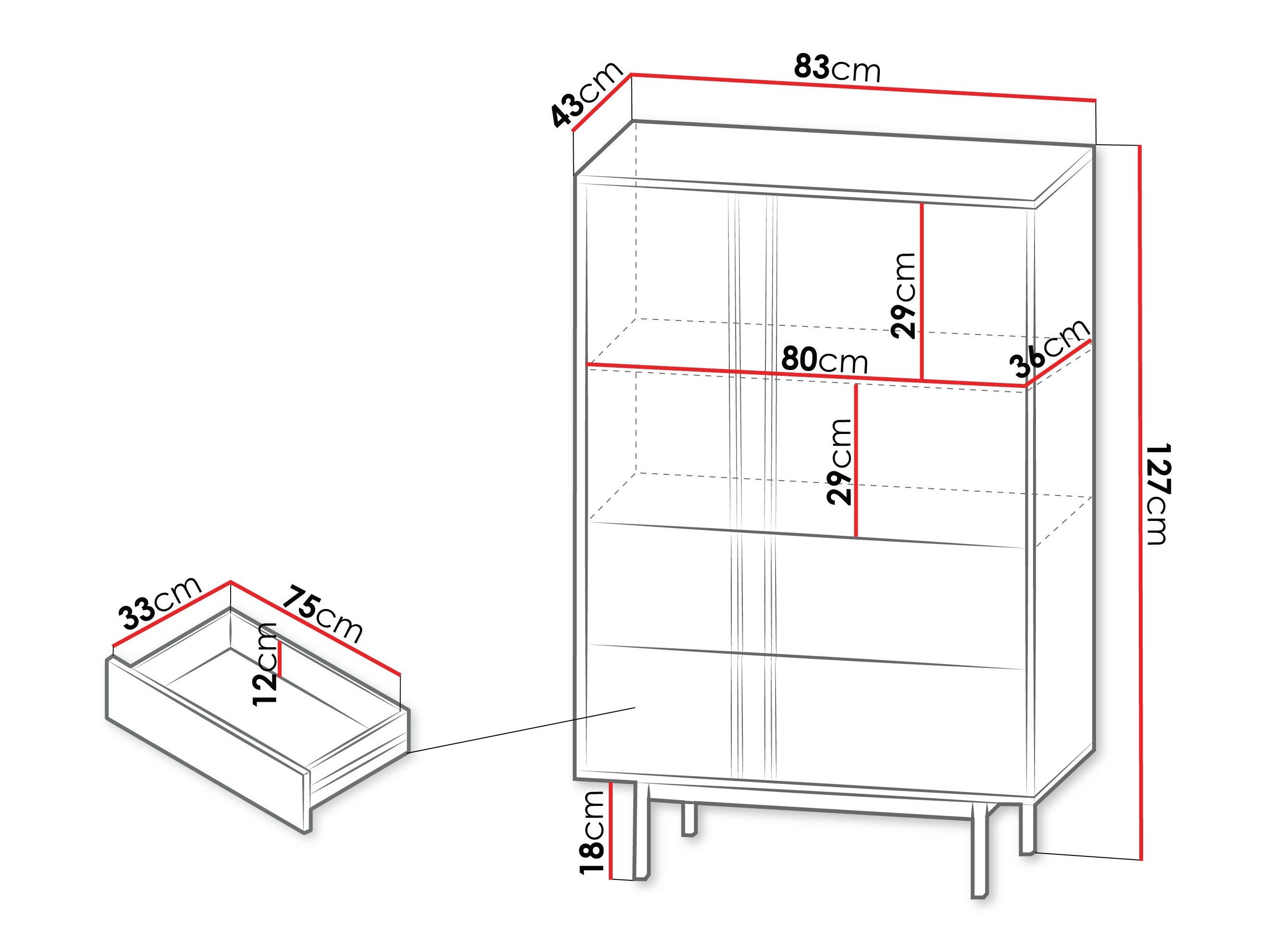 Commode Levali 104 (Vert poussiéreux)