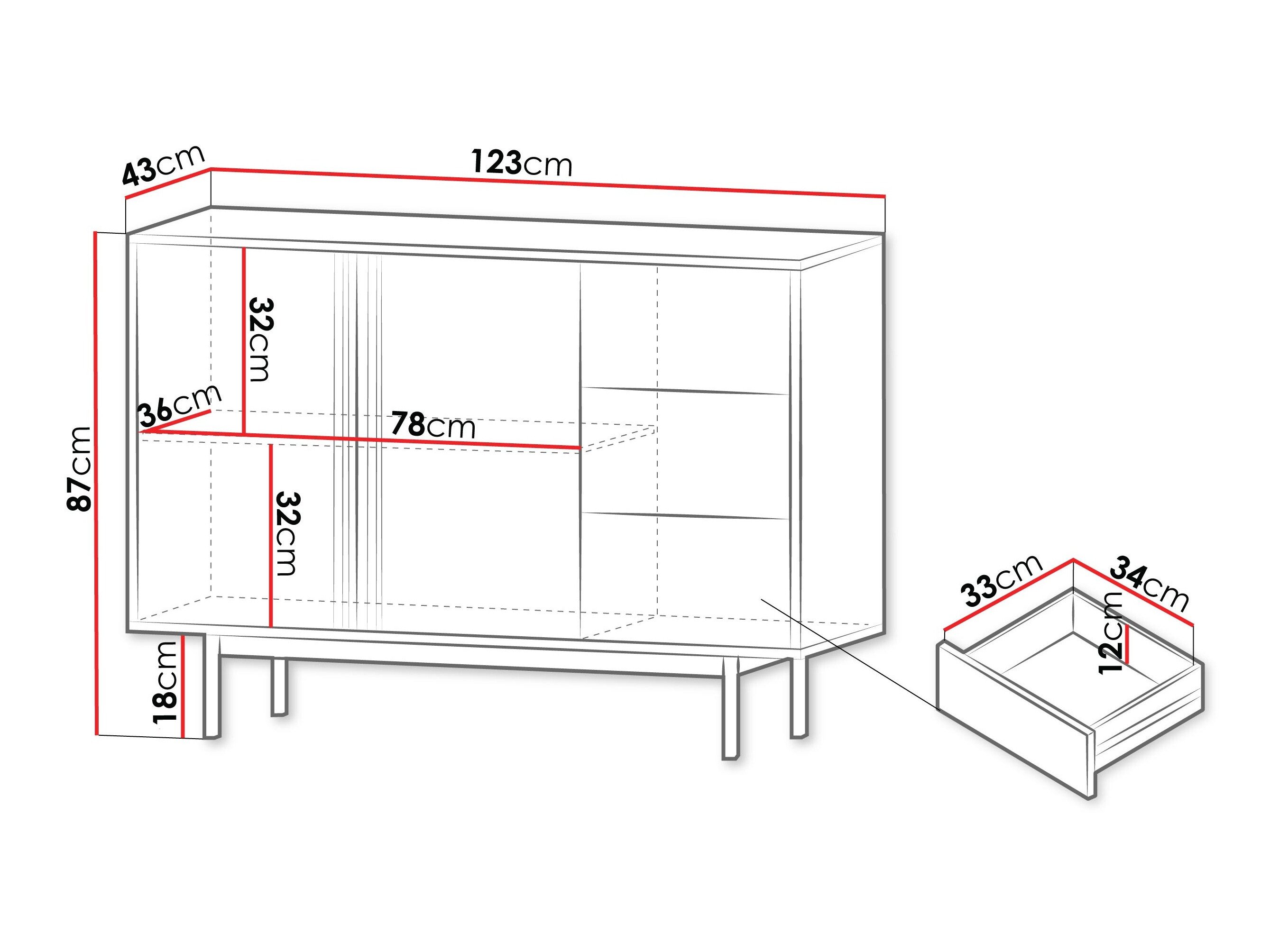 Commode Levali 106 (Chêne)