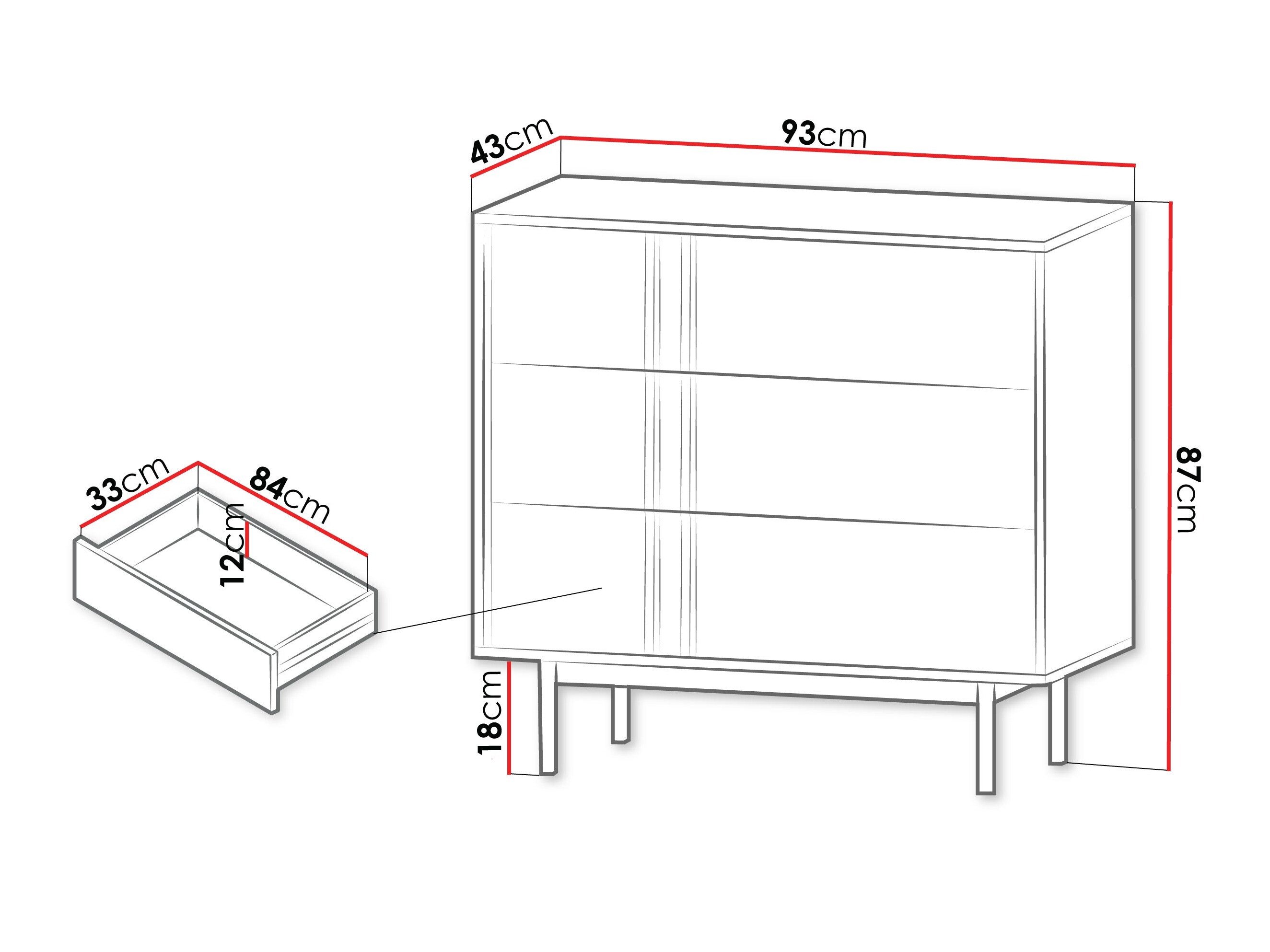 Commode Levali 107 (Vert poussiéreux)
