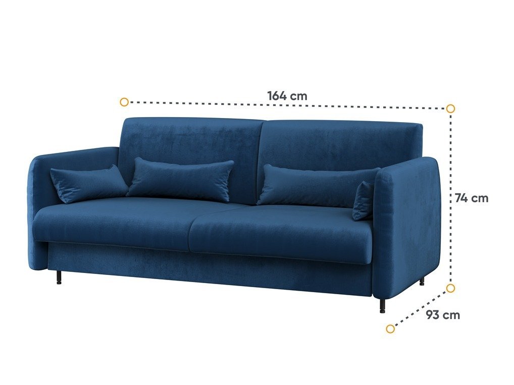 Ensemble de meubles Concept Pro Lenart VI (Blanc brillant + Blanc + Bleu)