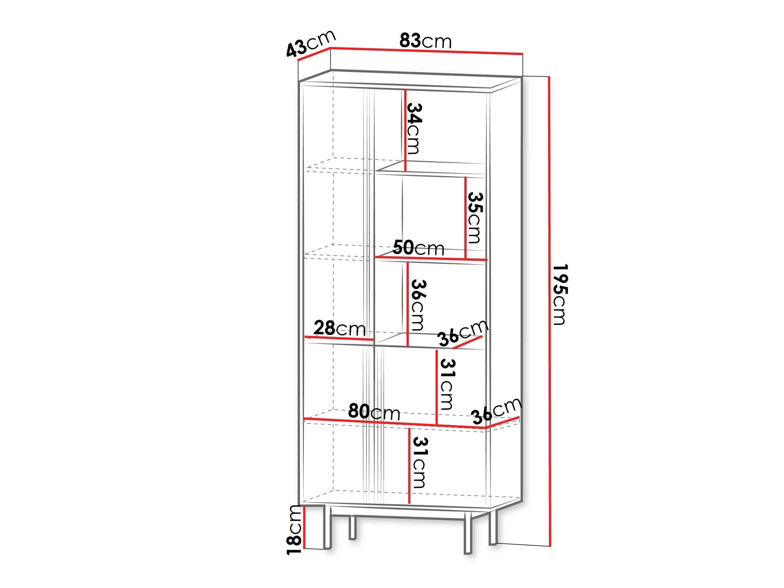 Étagère Levali 101 (Vert poussiéreux)