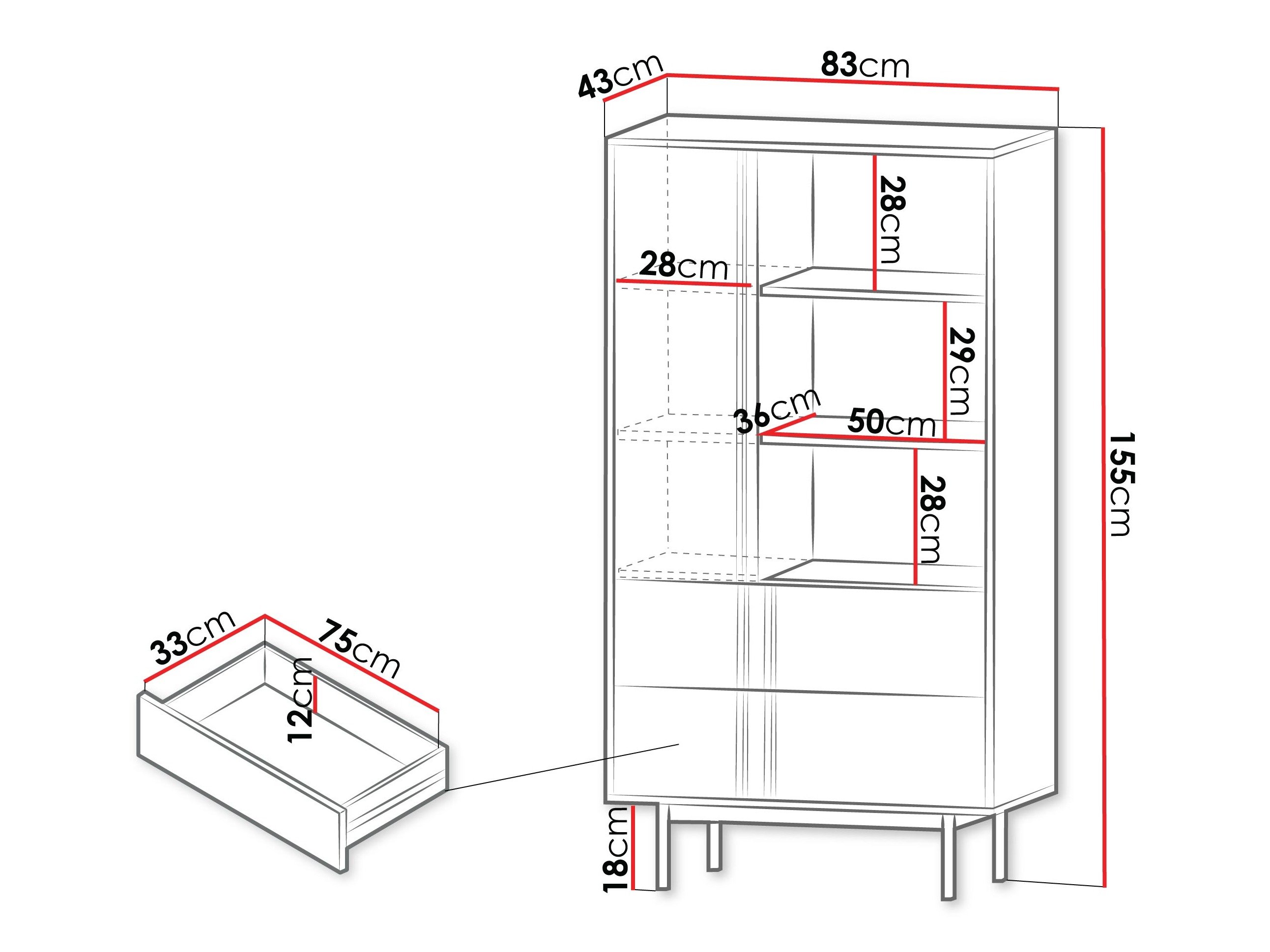 Étagère Levali 103 (Vert poussiéreux)