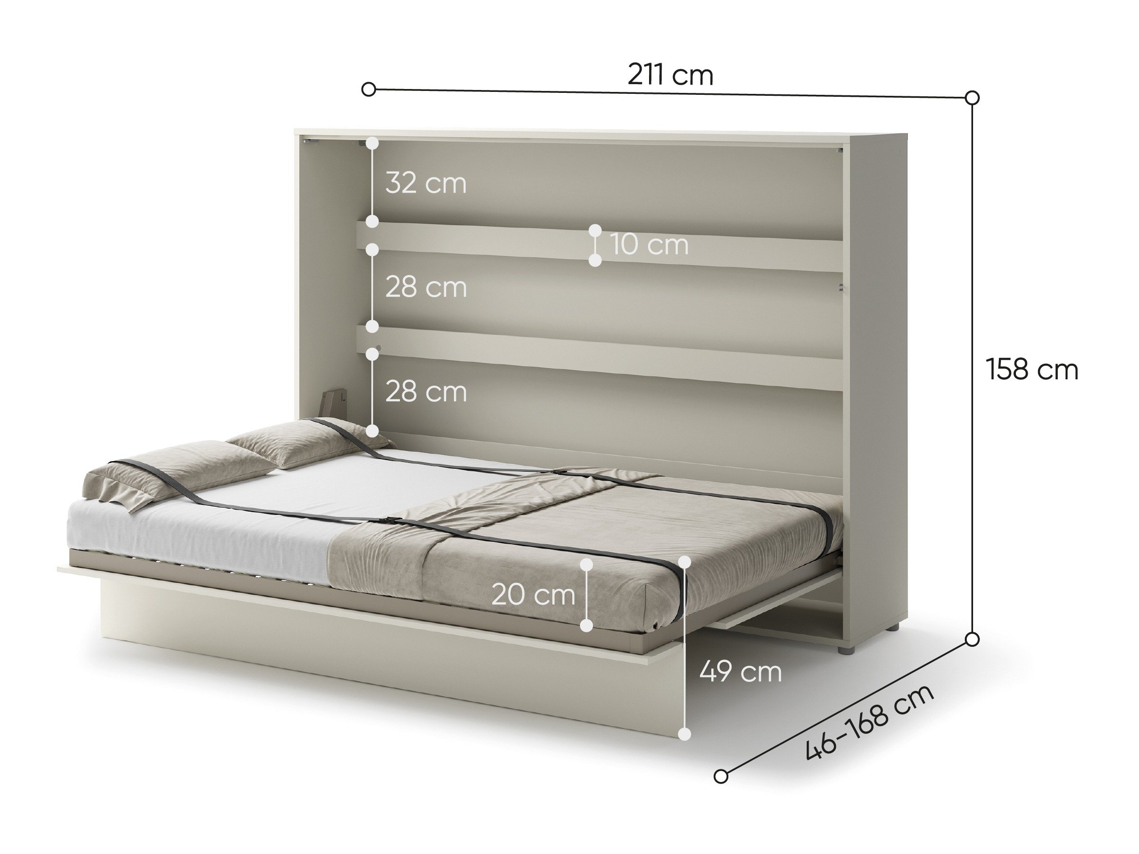 Lit escamotable Concept Pro Lenart V (Cachemire)