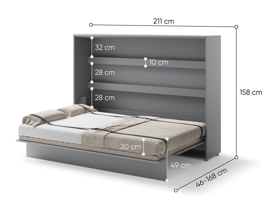 Lit escamotable Concept Pro Lenart V (Gris)